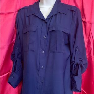 Blue banana republic blouse button down women’s M